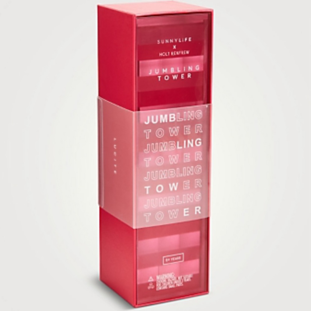 Sunnylife x Holt Renfrew Pink Jumbling Tower Game